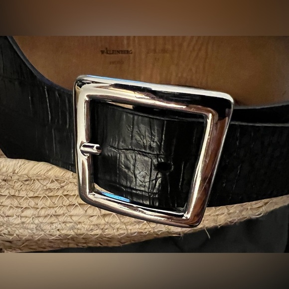 w.kleinberg Embossed Croc Leather Belt main image 11